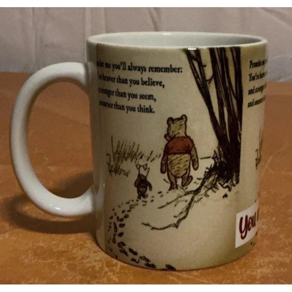 Winnie The Pooh Mug Brave Strong Quote Coffee Cup "You Are A‎ Piece Of My"